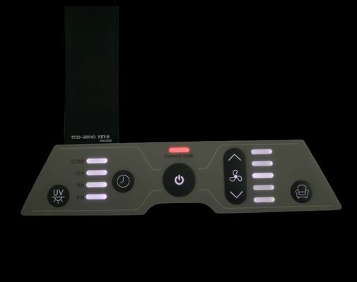 Polyester PET Light Guide Film Membrane Switch For Even Light Distribution