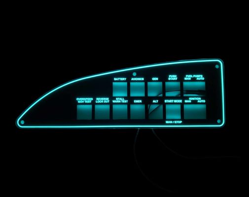 Green 0.15mm Electro Luminescent Membrane Switches With Cutting Edge