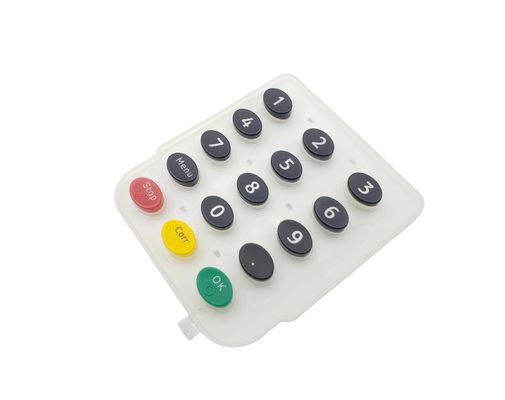 Water Chemical Resistant Custom Silicone Rubber Keypad For Outdoor And Industrial Applications